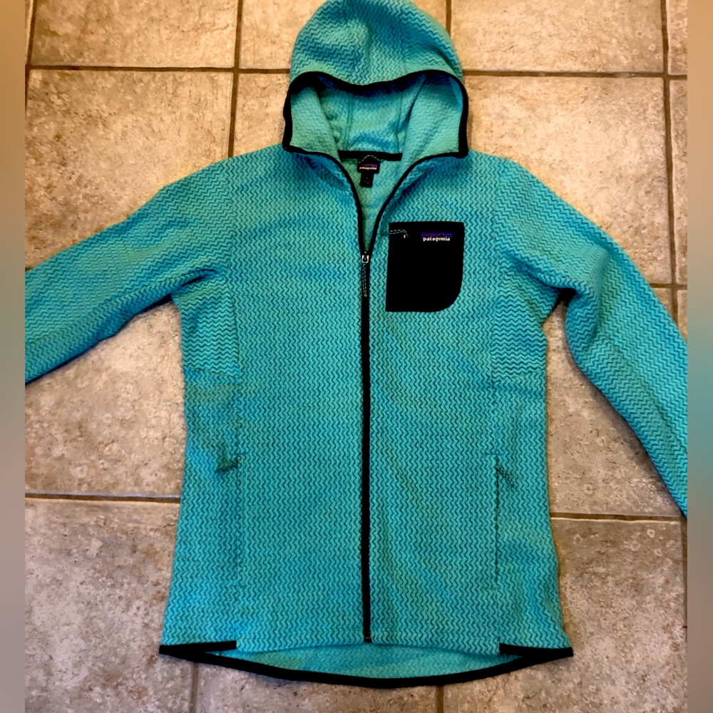 Patagonia Women's R1® Air Full-Zip Hoody, Fresh Teal, Size L